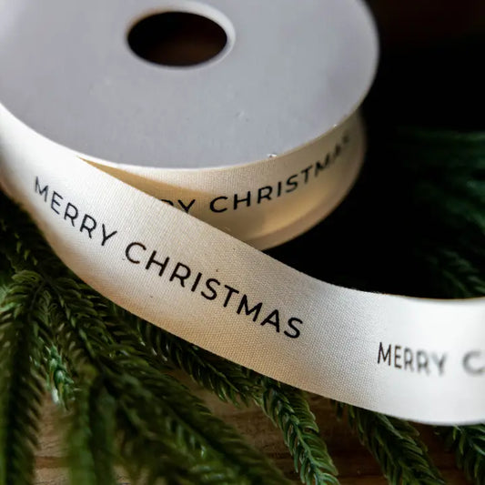 Merry Christmas Holiday Decor Ribbon