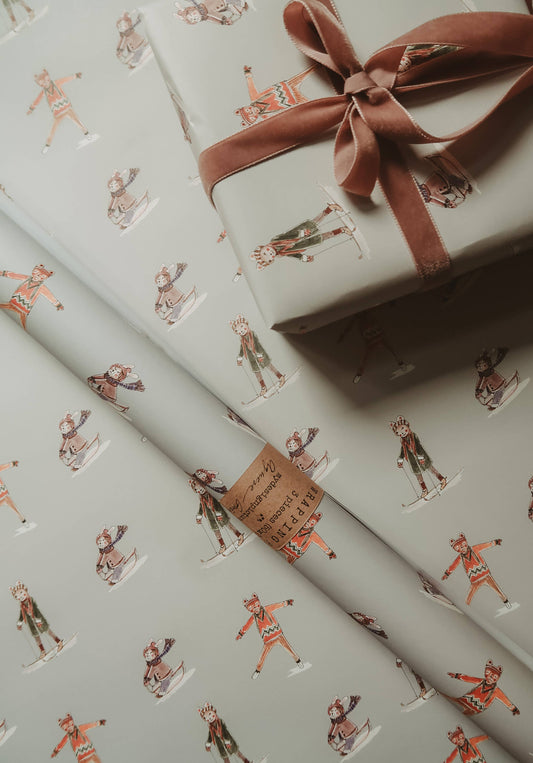 Set Of 3 Pieces Winter Joys Wrapping Paper