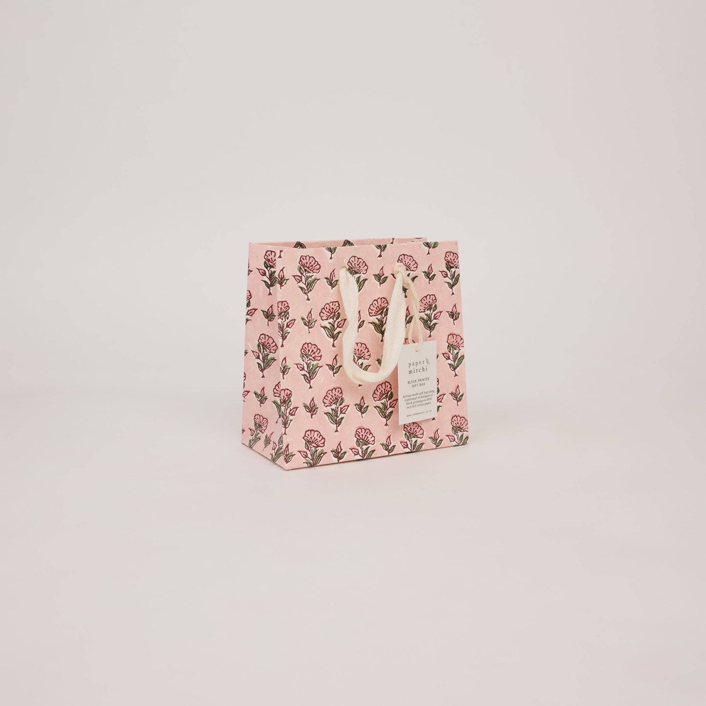 Block Printed Gift Bags (Small) - Blush Refresh - Magnolia Lane co. Home + Garden + Gift