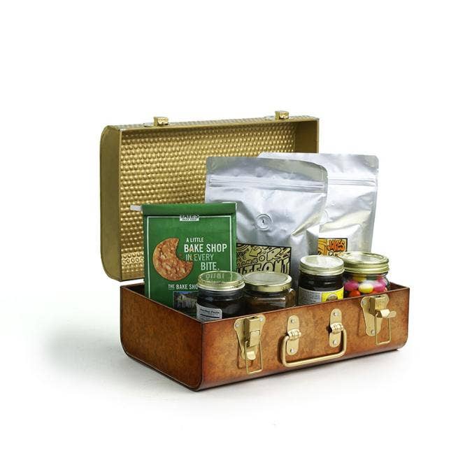 Metal Trunk Box Gold Copper Finish