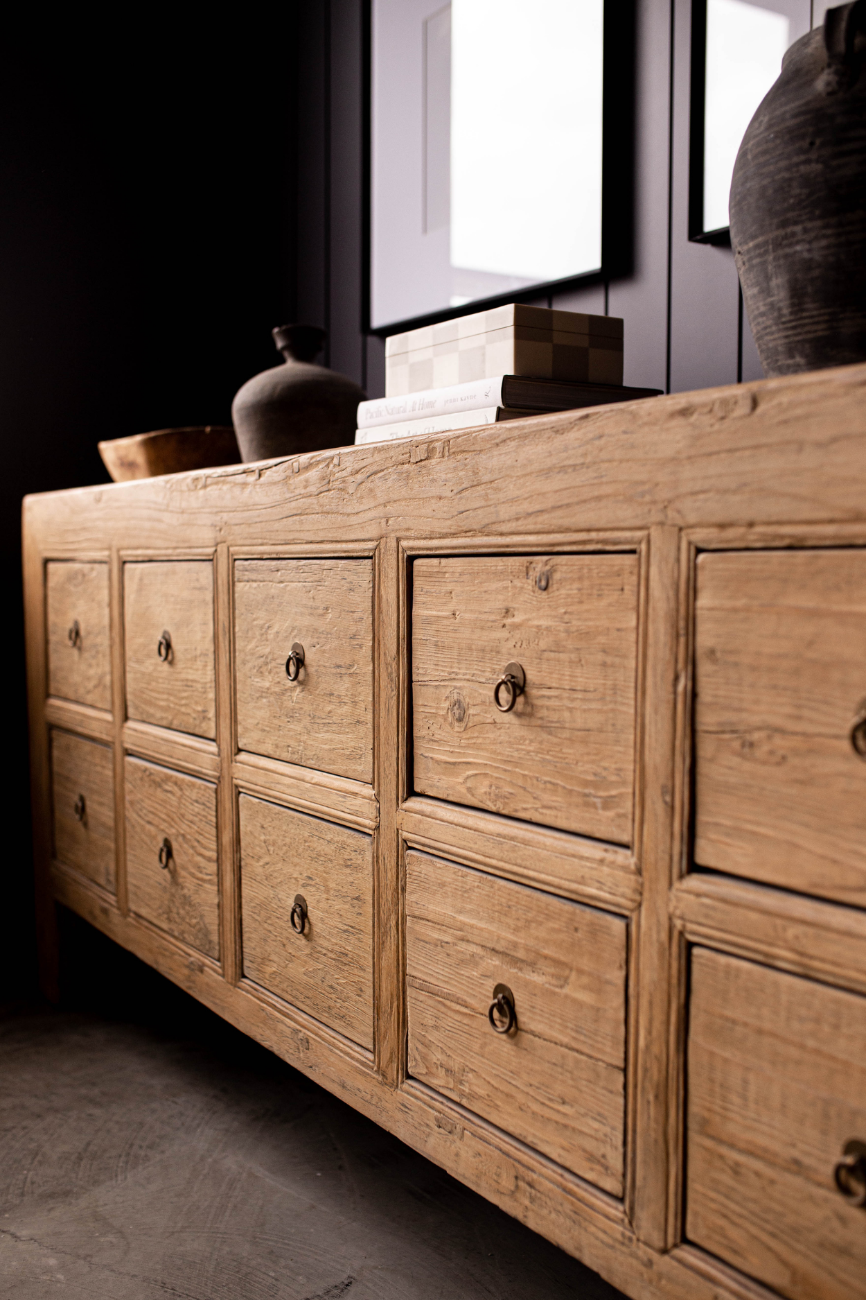 Ojai Reclaimed Reclaimed Elm Wood Ten Drawer Console Table - Magnolia Lane co. Home + Garden + Gift