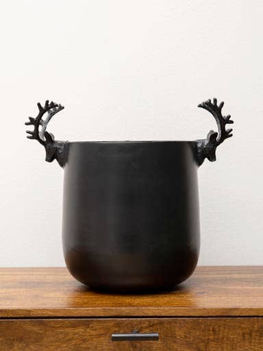 Black ice bucket deer heads