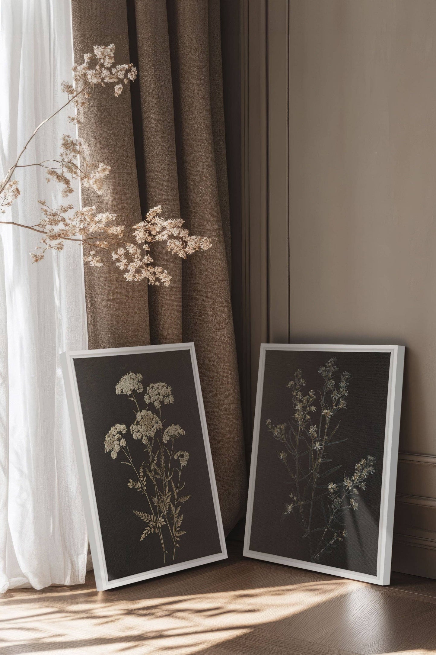 DUO FLEURS PRÉCIEUSES, canvas wall art print - Magnolia Lane co. Home + Garden + Gift