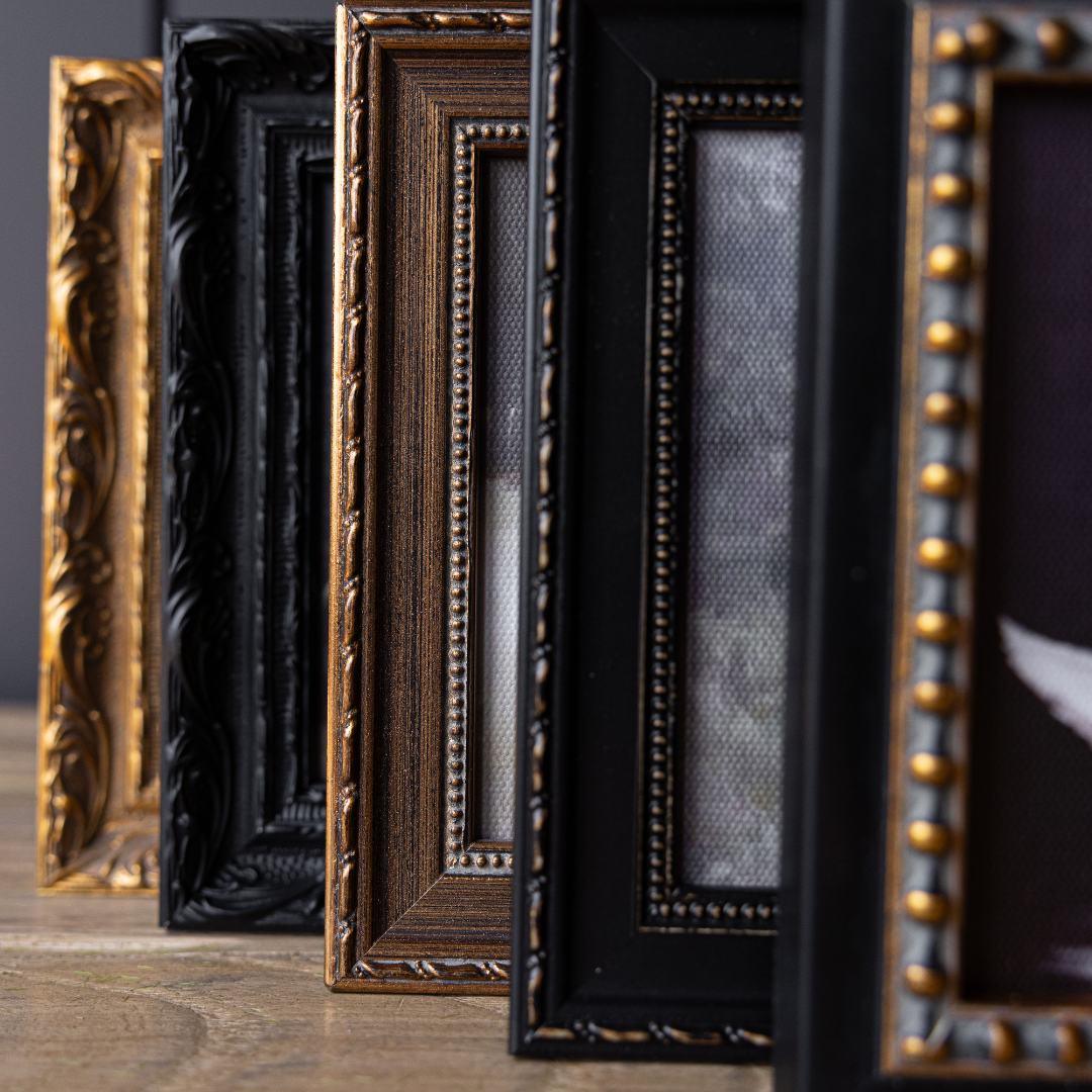 Vintage Dried Flower Pot | French Country Brass Gold Framed Art