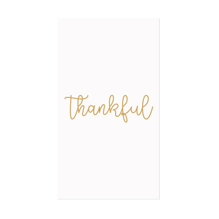 Thankful Printed Guest Napkin 16Pk Black