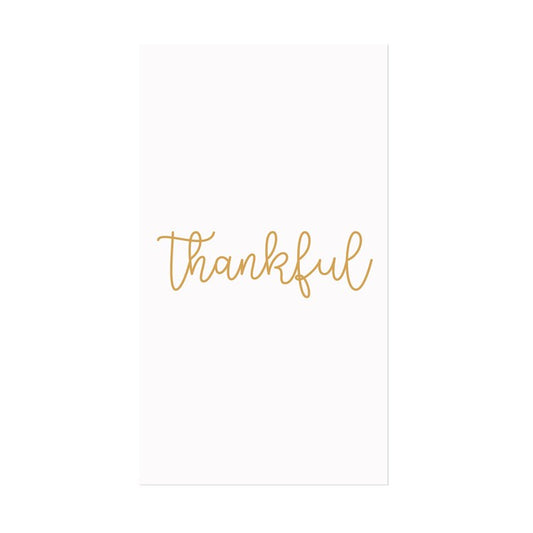 Thankful Printed Guest Napkin 16Pk Black
