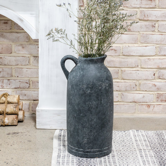 17.75" CHARCOAL PITCHER VASE