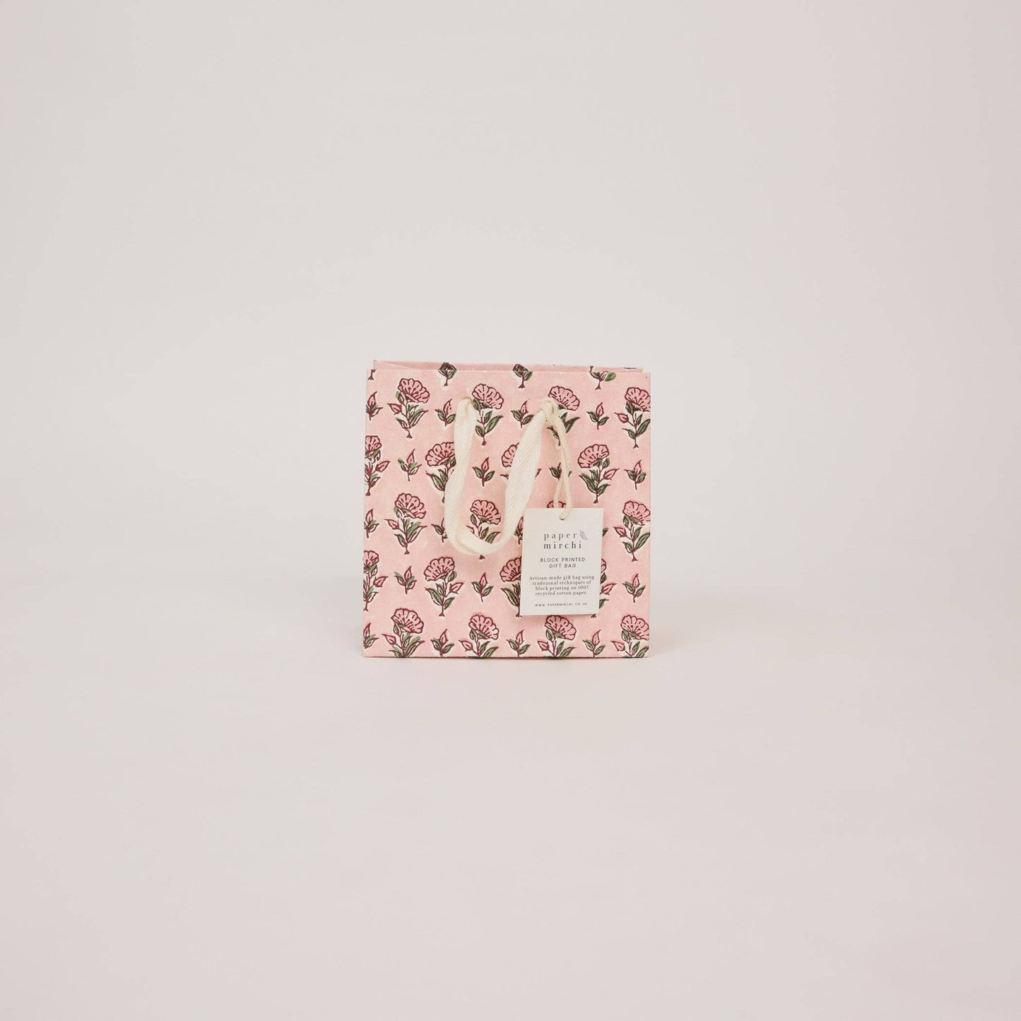 Block Printed Gift Bags (Small) - Blush Refresh - Magnolia Lane co. Home + Garden + Gift
