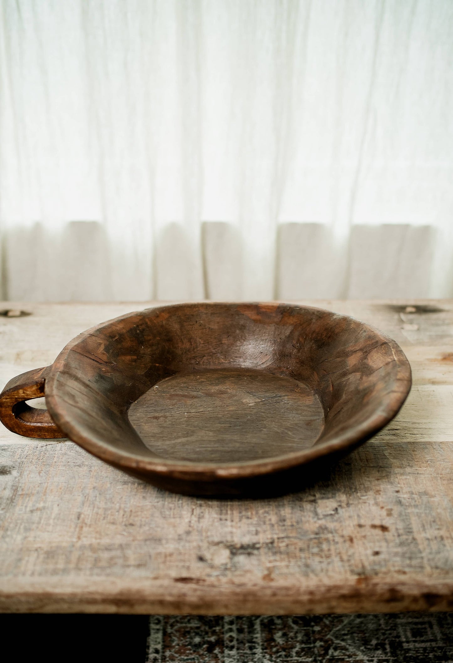 Large Vintage Wooden Bowl 
