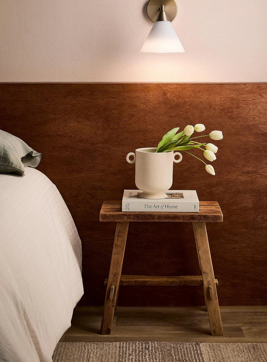 Vintage teak stool - Magnolia Lane co. Home + Garden + Gift