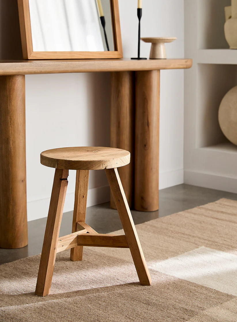 Vintage round teak stool - Magnolia Lane co. Home + Garden + Gift