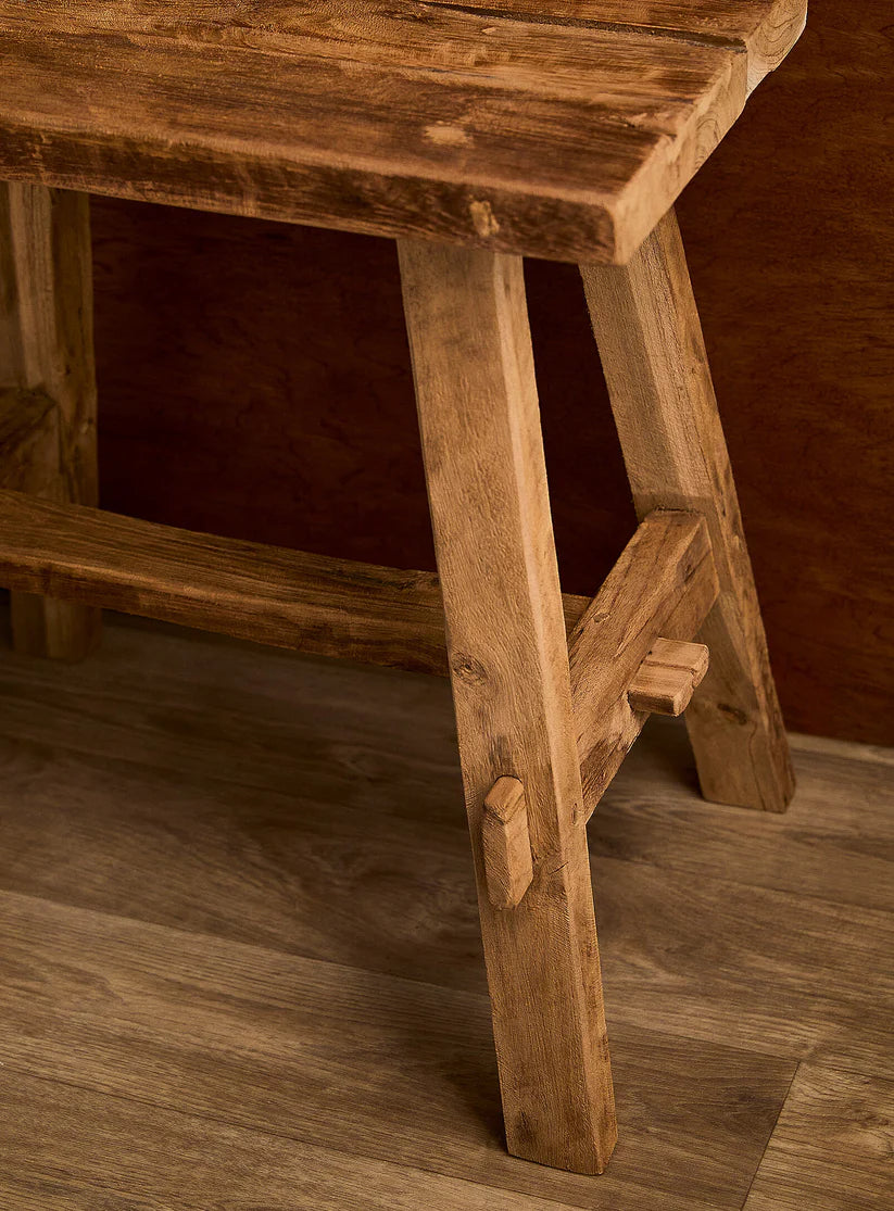 Vintage teak stool - Magnolia Lane co. Home + Garden + Gift