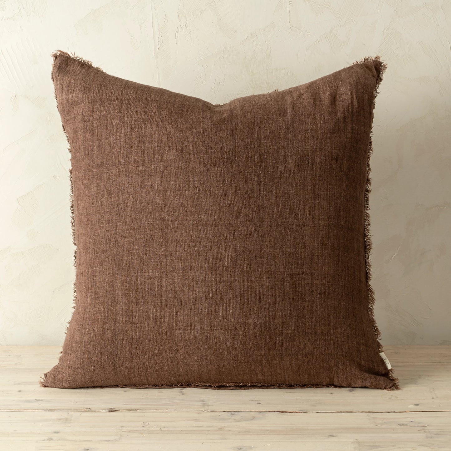 24x24 Lina Linen Pillow Mocha - Magnolia Lane co. Home + Garden + Gift