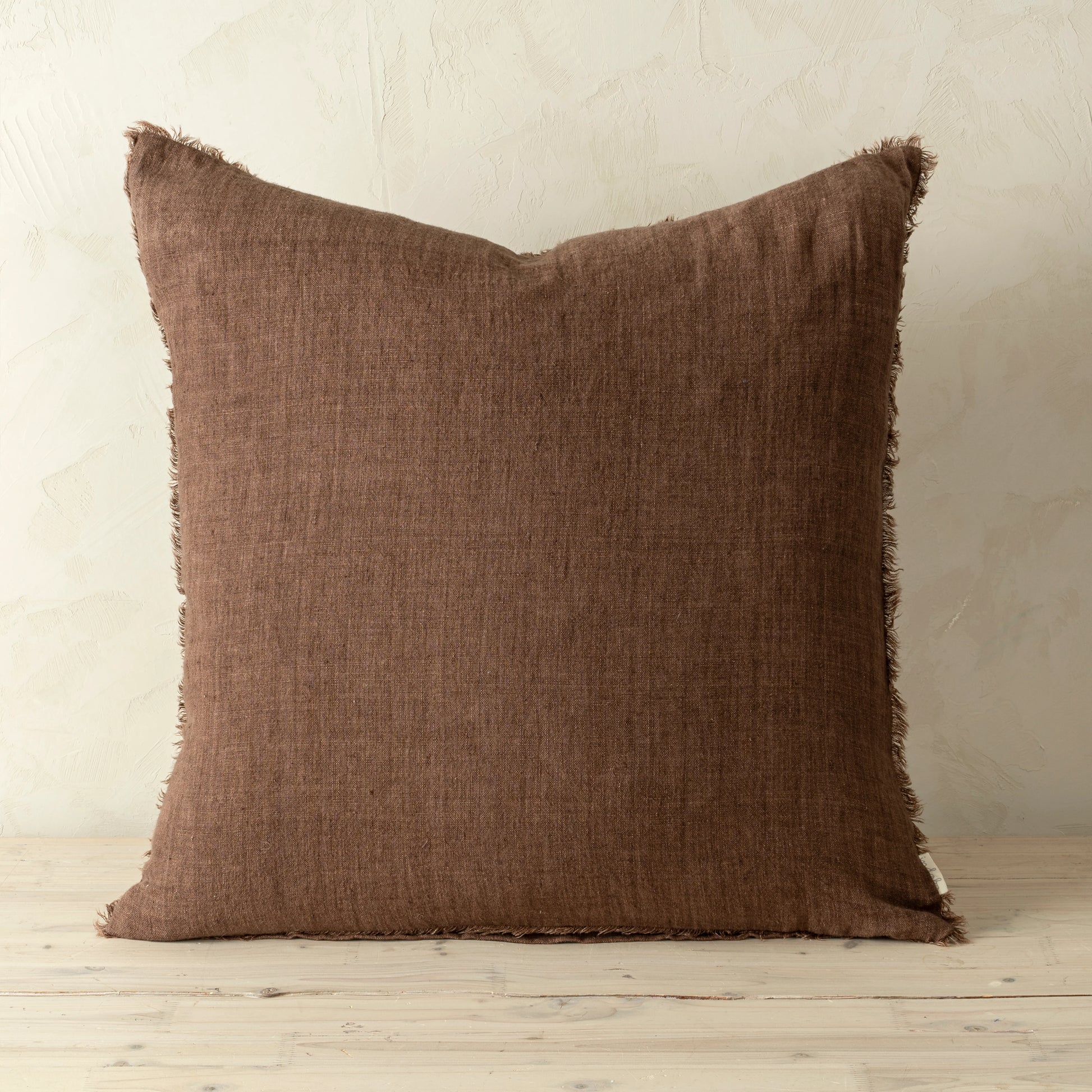 24x24 Lina Linen Pillow Mocha - Magnolia Lane co. Home + Garden + Gift
