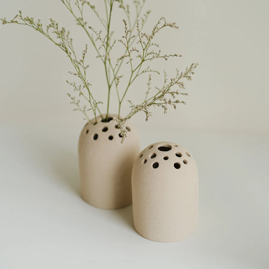 Dome Ceramic Flower Frog Vase