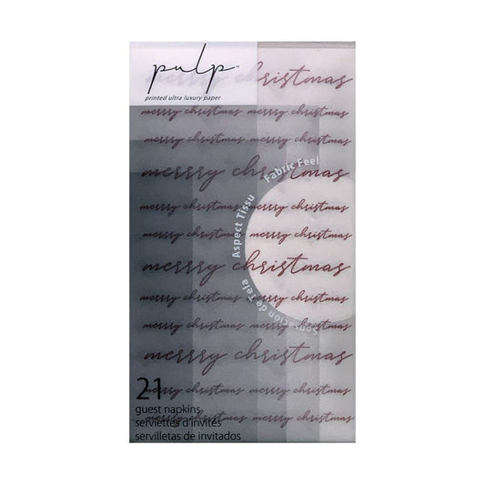 Pulp X Guest Napkin Set Of 21 Merry Christmas Red