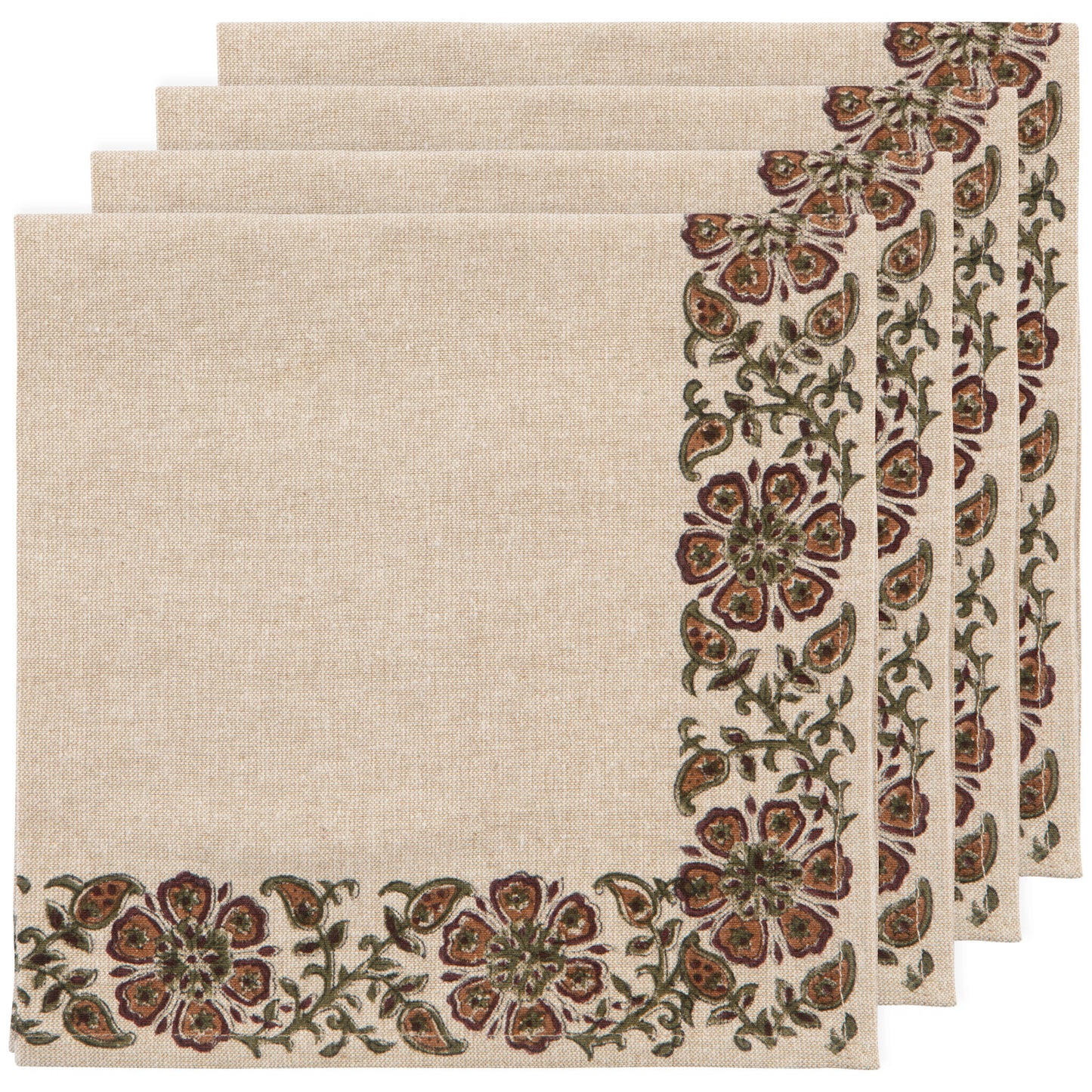 Elysian Block Print Napkins Set of 4 - Magnolia Lane co. Home + Garden + Gift