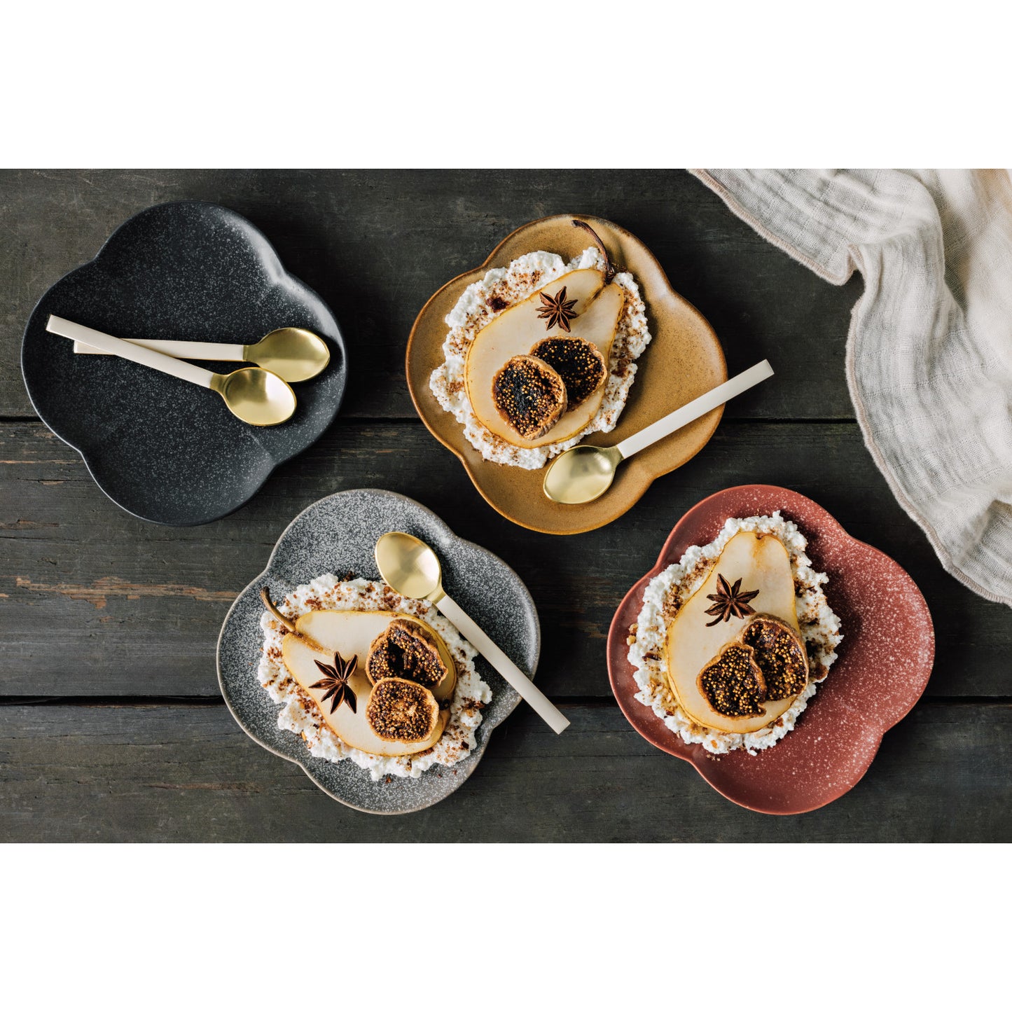 Roselle Plates Set of 4 - Assorted