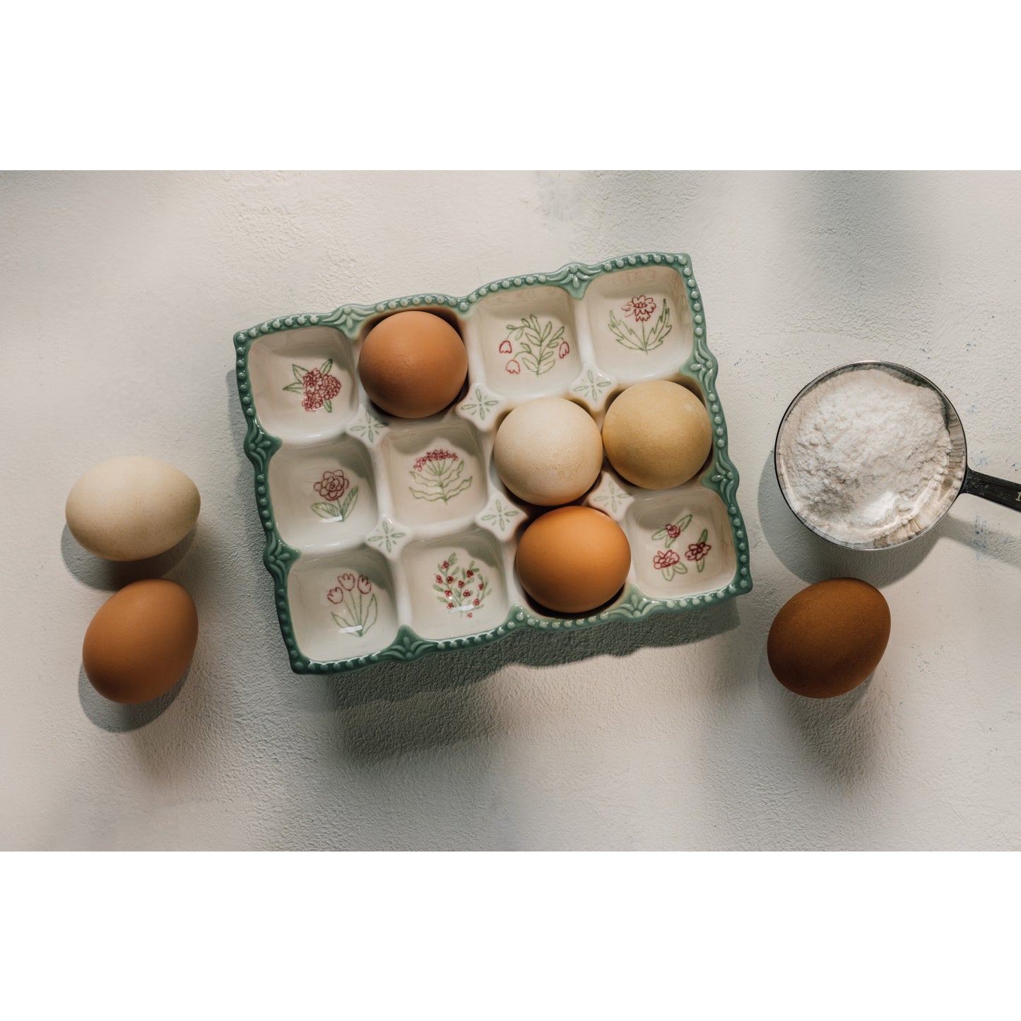 Camellia Egg Holder - Sage