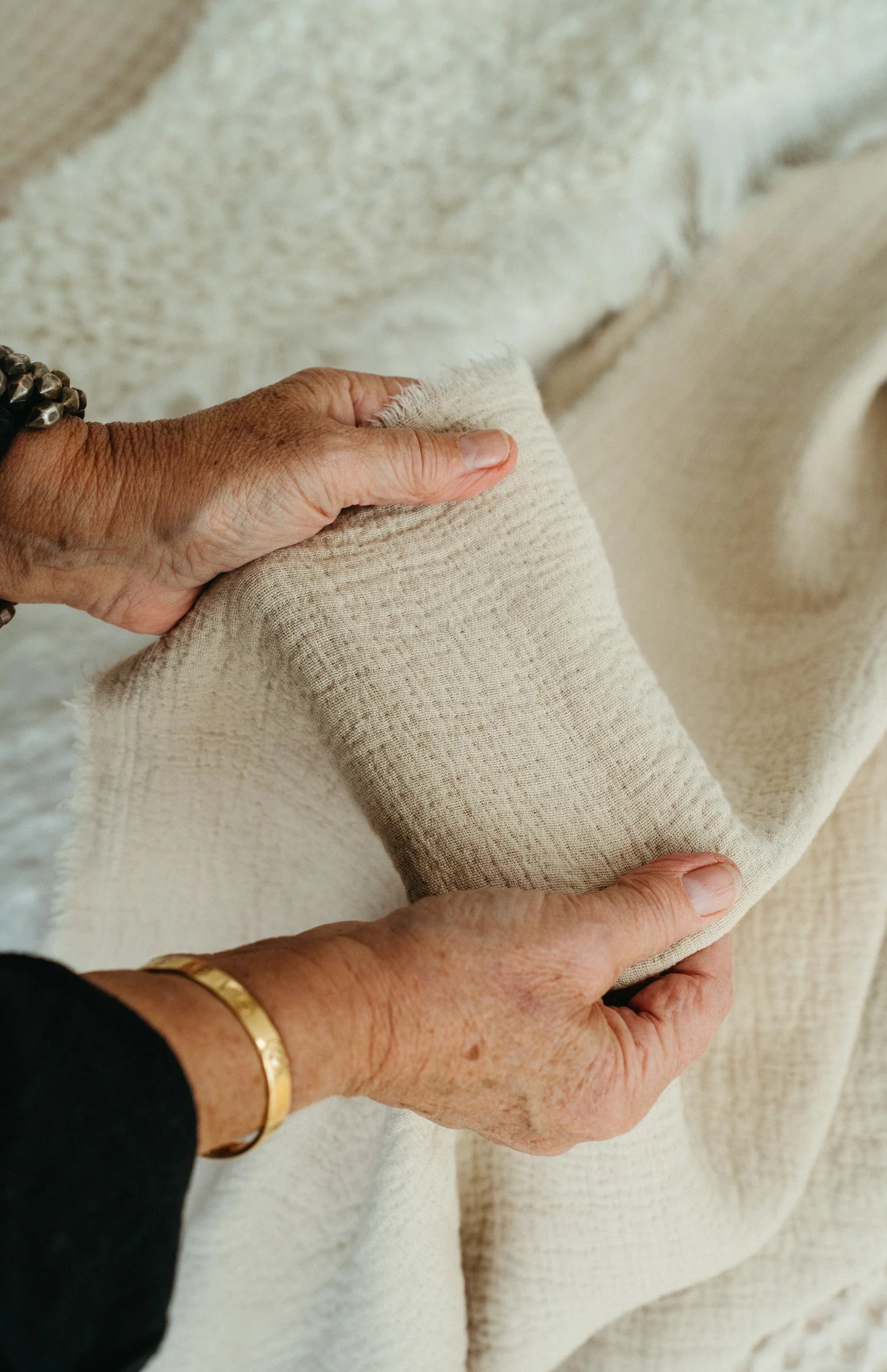 Madeira Double Sided Throw Beige/Natural