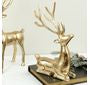 14" GOLD RESTING DEER