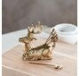 GOLD REINDEER S/6 PICKS & HOLDER