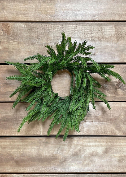 4.5" INSIDE DIM, 10" OUTSIDE DIM FRESH TOUCH NORFOLK PINE Wreath