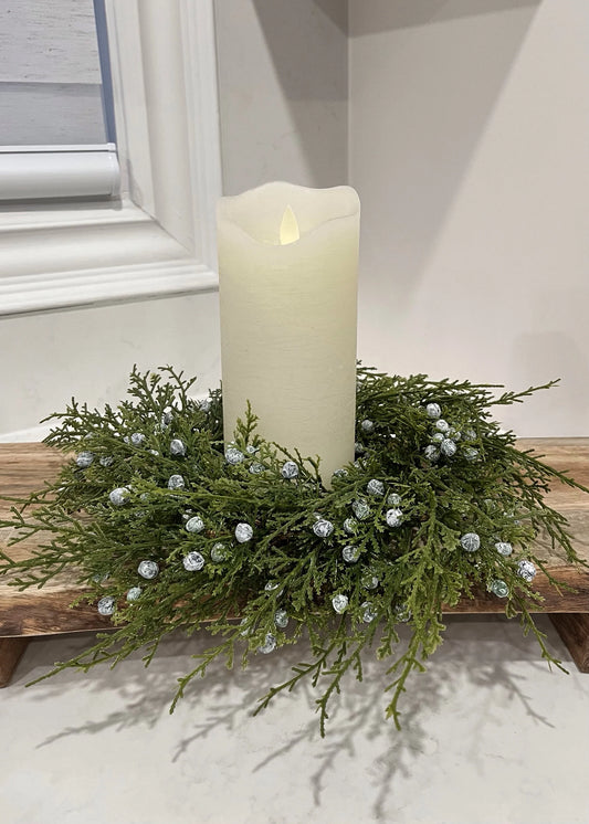 3" JUNIPER CANDLE RING