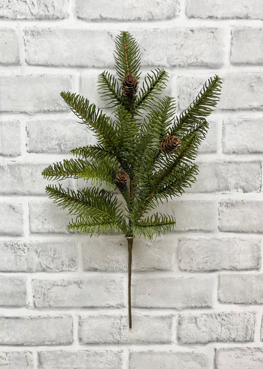 18" FRESH TOUCH BALSAM FIR SPRAY WITH NATURAL PINE CONES