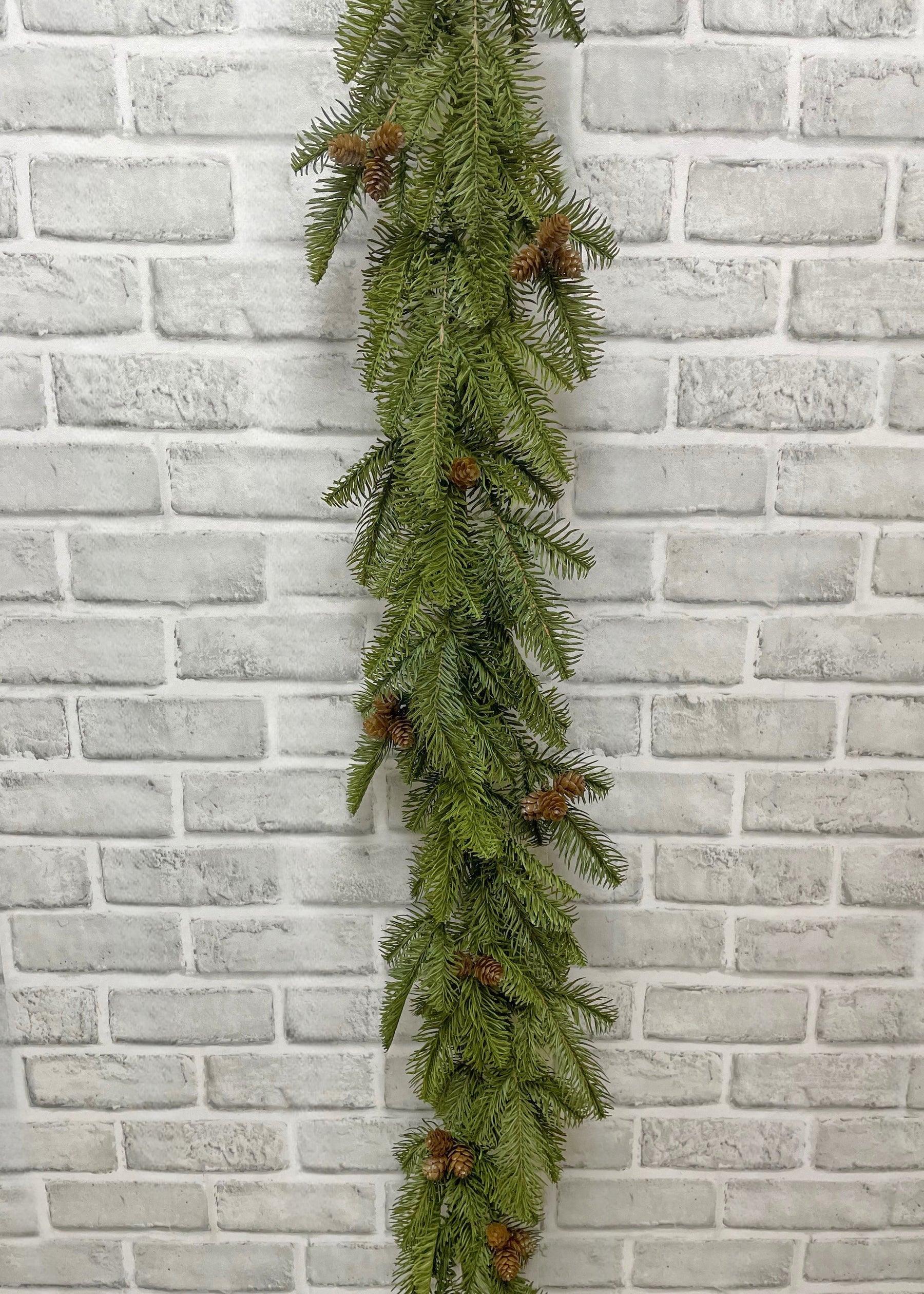 120" FRESH TOUCH BALSAM FIR GARLAND WITH NATURAL PINE CONES | Magnolia ...