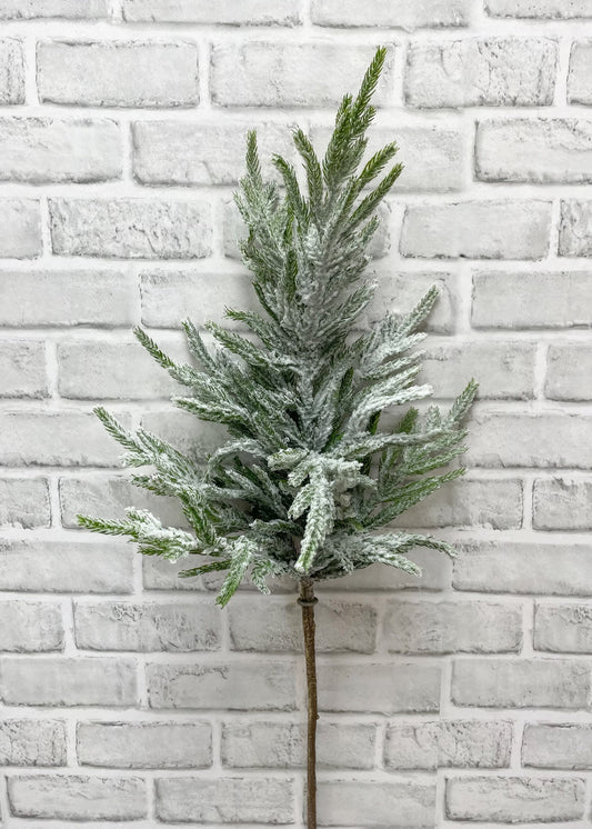 29" SNOWY NORFOLK PINE SPRAY