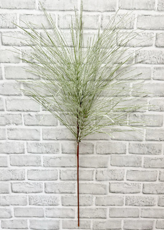 39" SNOWY LONG NEEDLE PINE SPRAY