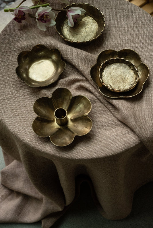 Forged Flower Catchalls S/2, Antique