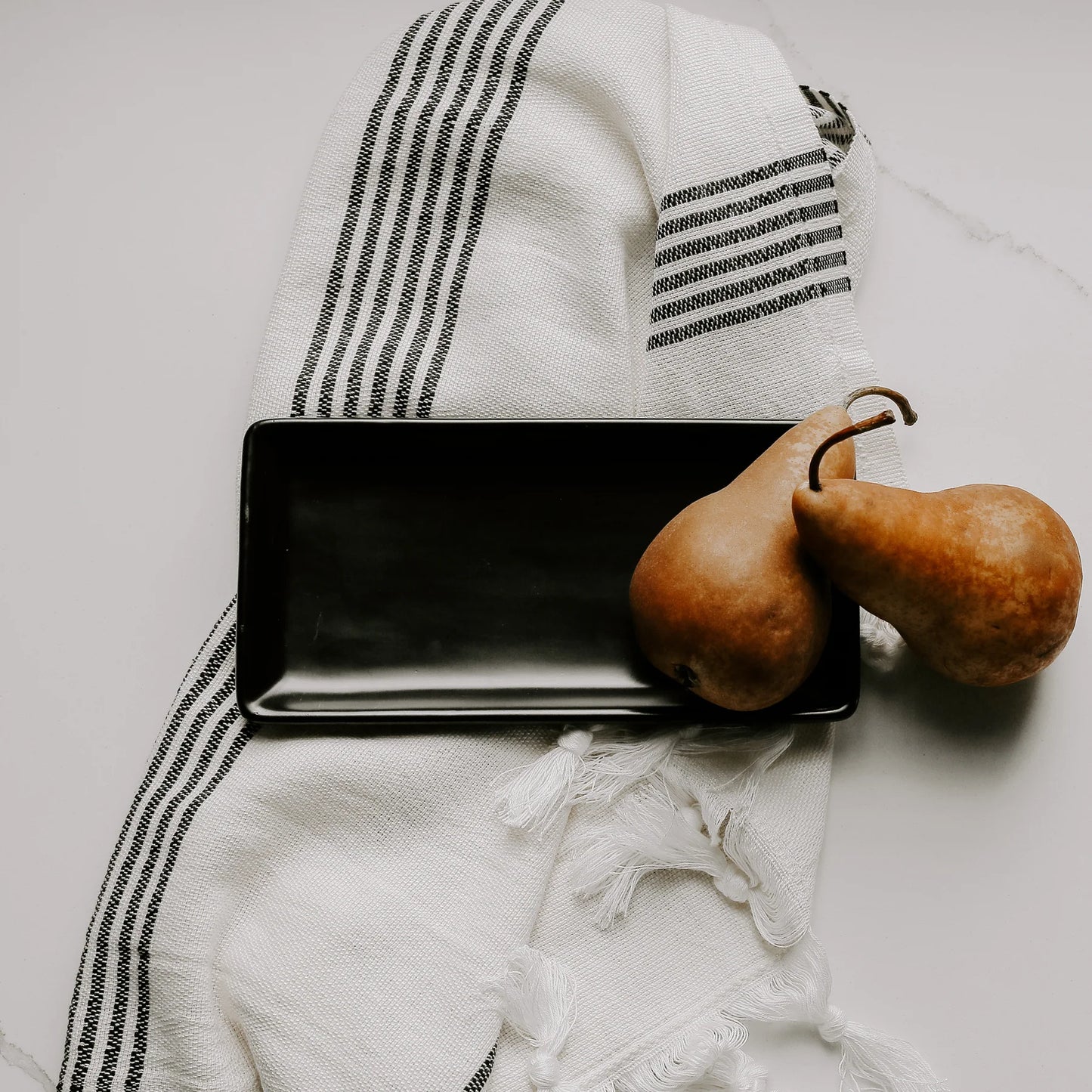 Black Stoneware Tray - Home Decor & Gifts