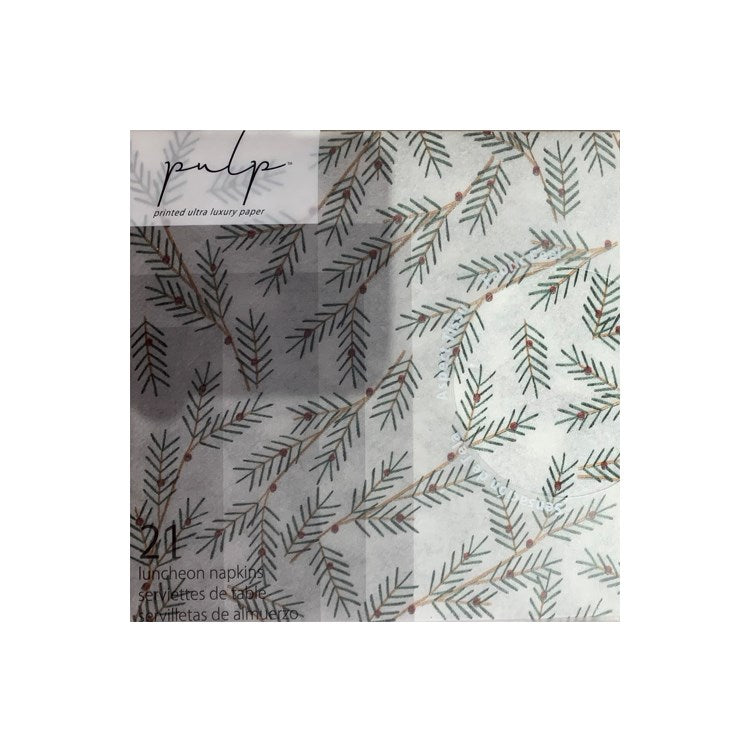 Pulp X Luncheon Napkin Set Of 21 Slim Holly