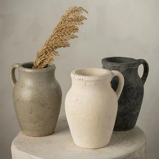 Rhodes Pitcher Vase |Reactive Brown