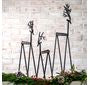 S/3 BLACK IRON DEER