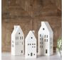 S/3 LED CERAMIC HOUSES