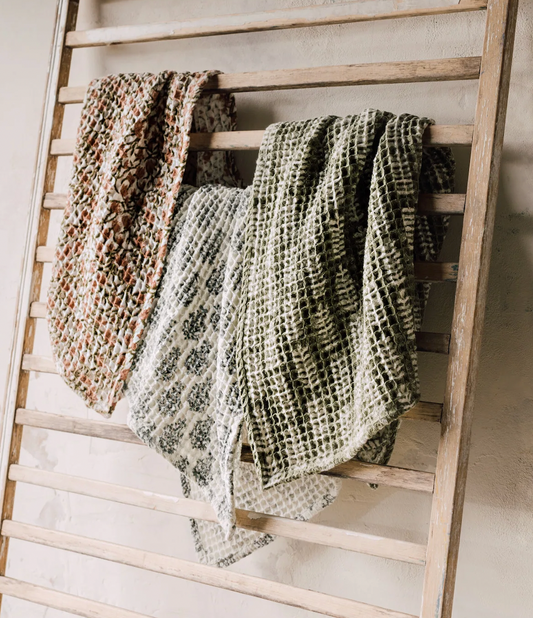 Fern Block Print Dishtowel