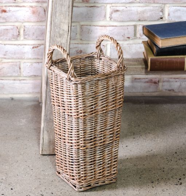 Tall Grey Willow Basket