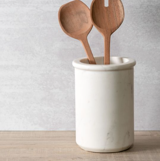 7" WHITE MARBLE JAR