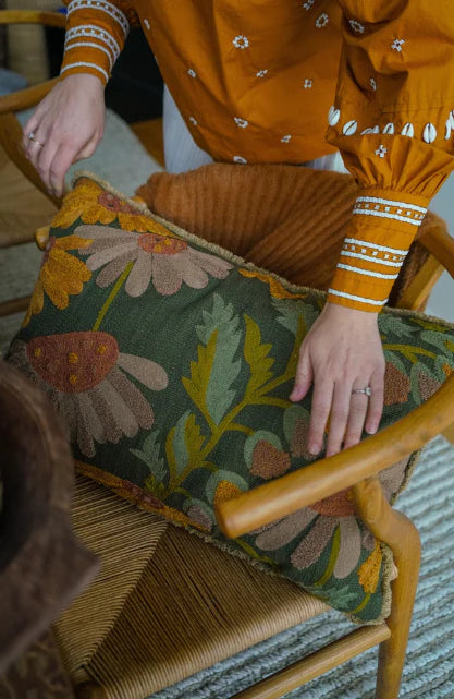 16x24 Valley Embroidered Pillow