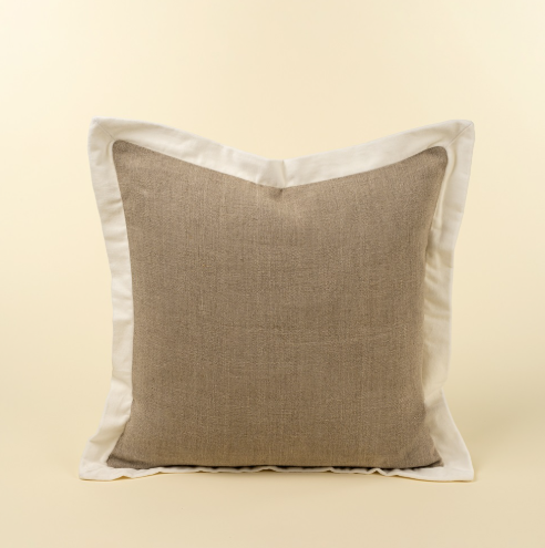 20x20 Velvet Edge Linen Pillow