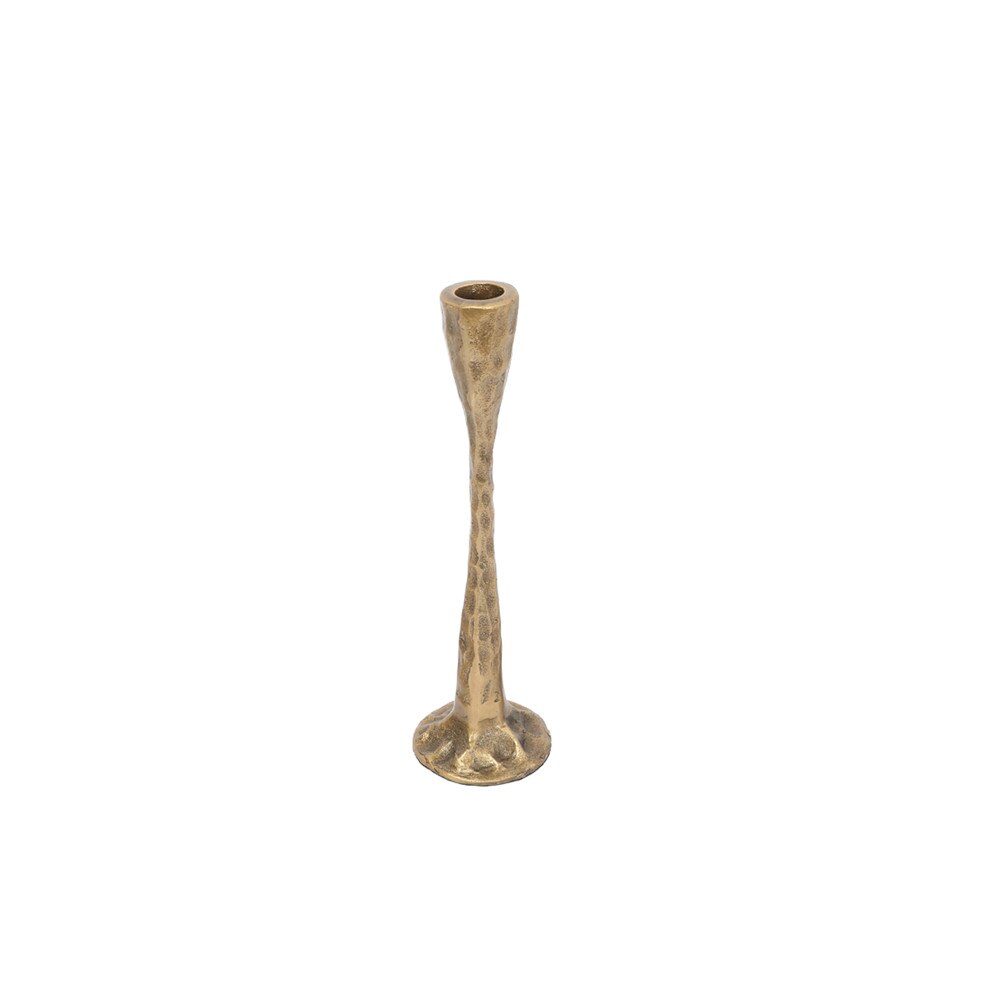 Taper Candle Holder - Hammered Gold