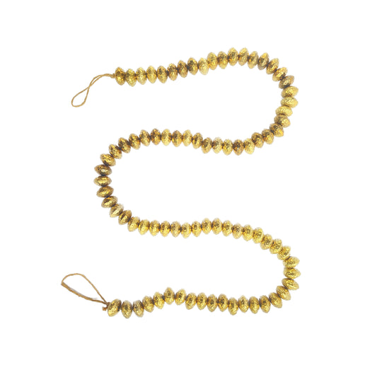 Hammered Metal Bead Garland; Brass