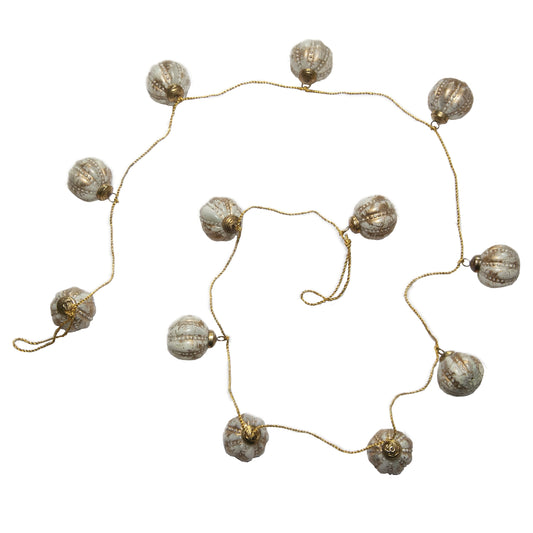 Embossed Recycled Glass Ball Ornament