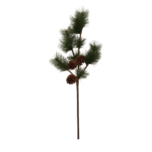 32" Faux Pine Branch w/ Pinecones
