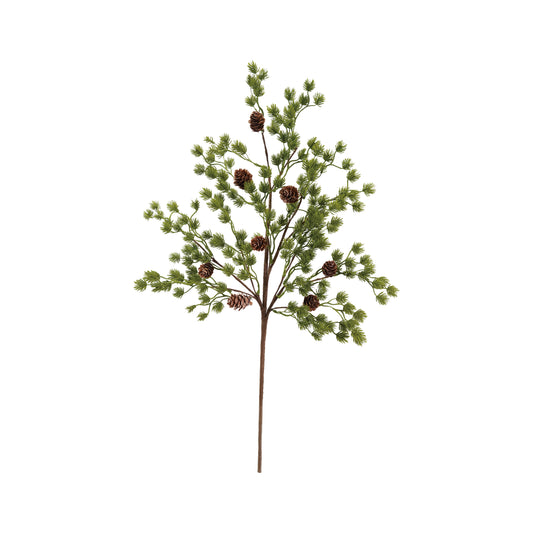25" Faux Frasier Fir Stem w/ Pinecones