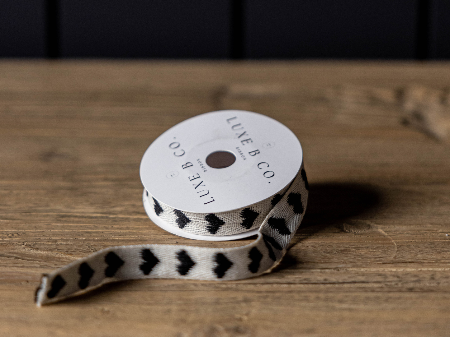 Hearts Black Ribbon Holiday Decor