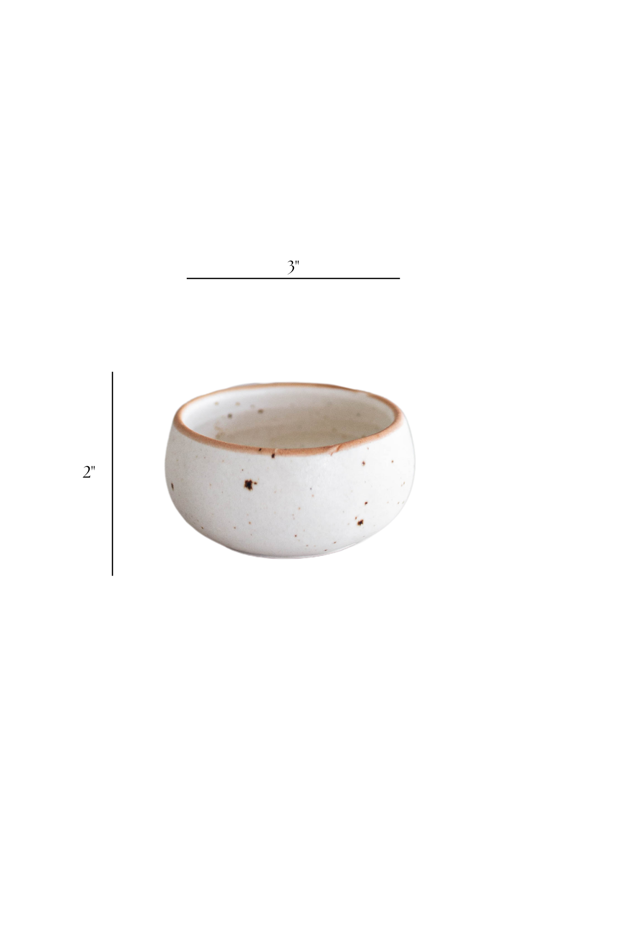 Ceramic White Speckled Dip Bowl - Magnolia Lane co. Home + Garden + Gift